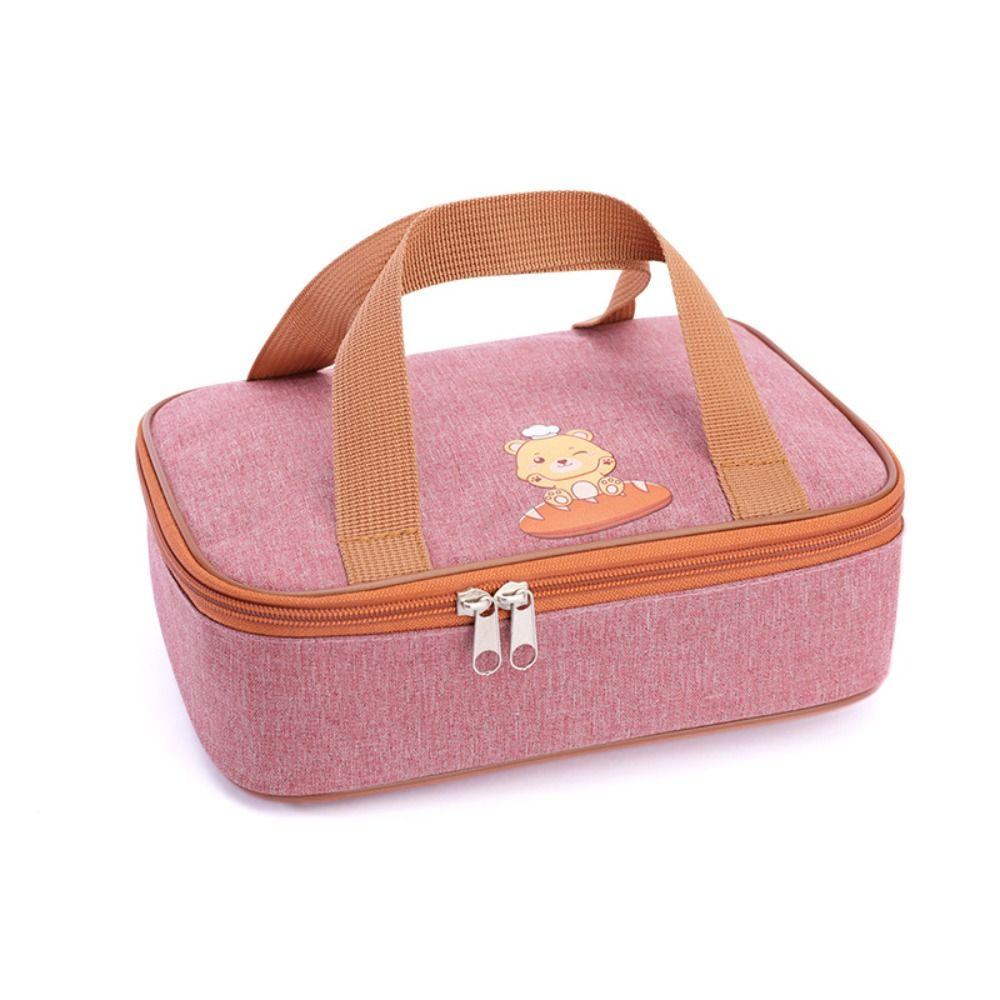 Women Cartoon Animal Tote Lunch Bag Food Warm Thermal Bag Food Hand Bags Waterproof Lunch Bag