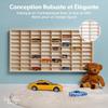 Étagère murale - CREATIVE DECO - Voitures miniatures - 80 compartiments - Bois - 78,5x40x4 cm