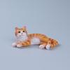 Simulation Cat Pet Model Cartoon Lying Cat Statue Adorable Cat Ornament  Kids Toy