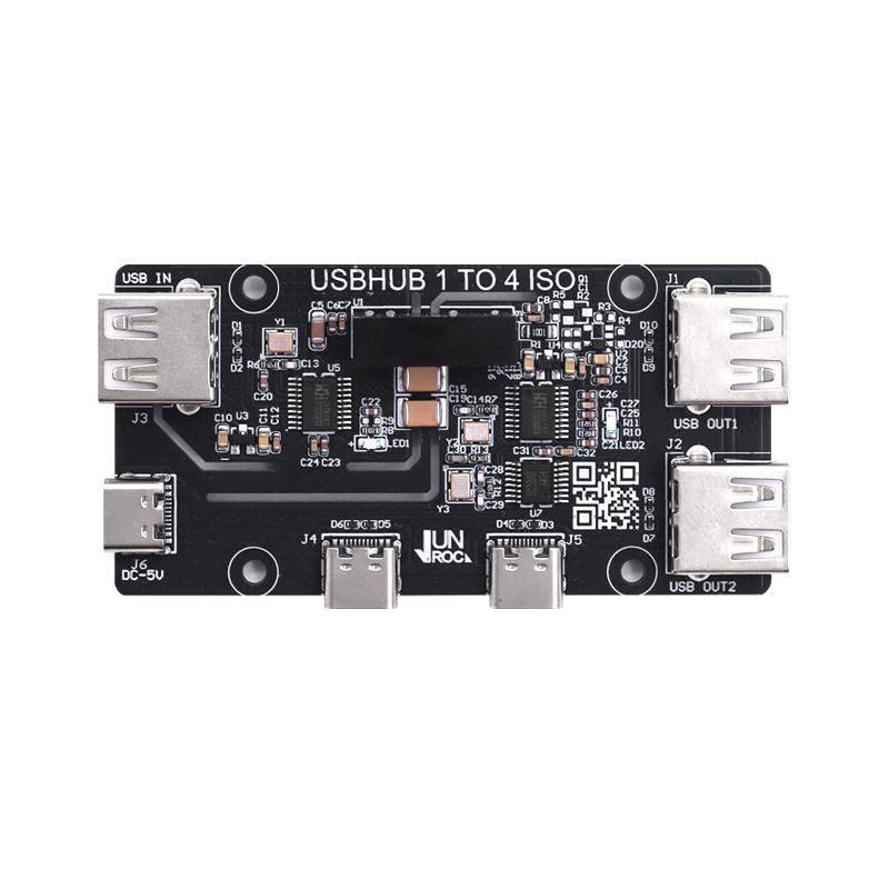 USBHUB 1 to ISO Onboard 4-channel USB Ports, USB 2.0 Transmission, Compatible with Multi-system, Plug and Play
