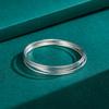 S999 Sterling Silver Bracelet for Women's Fashion Simple Thin Circle Smooth Solid Silver Bracelet