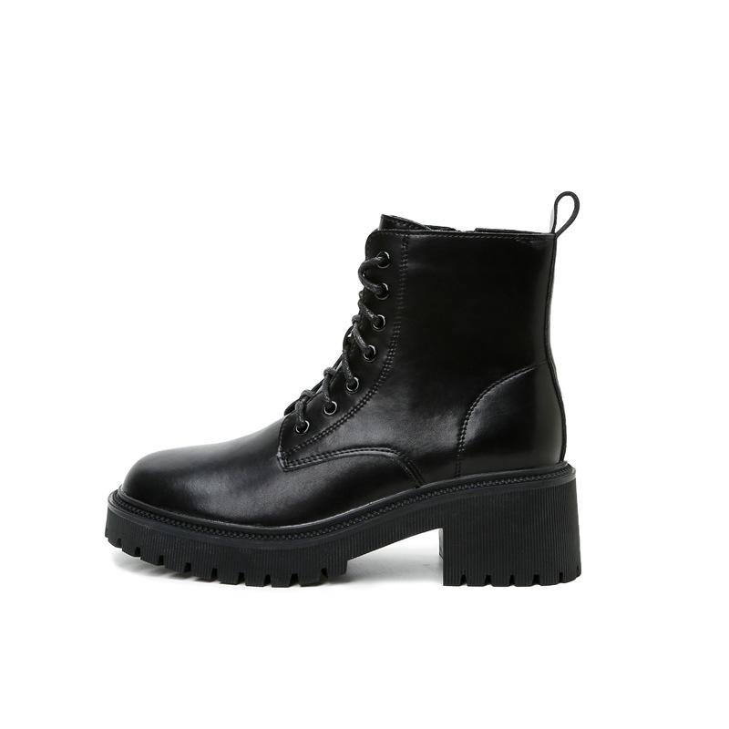 Женские ботинки Мартин в британском студенческом стиле, осенне-зимние одинарные ботинки, коричневые, кофейные, на платформе, короткие ботинки, модные, универсальные, мотоциклетные ботинки