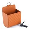 Universal Car Mobile Phone Bag  PU Leather Car Auto Outlet Air Vent Trash Case Pen Holder Bag Pouch Stationery Holder