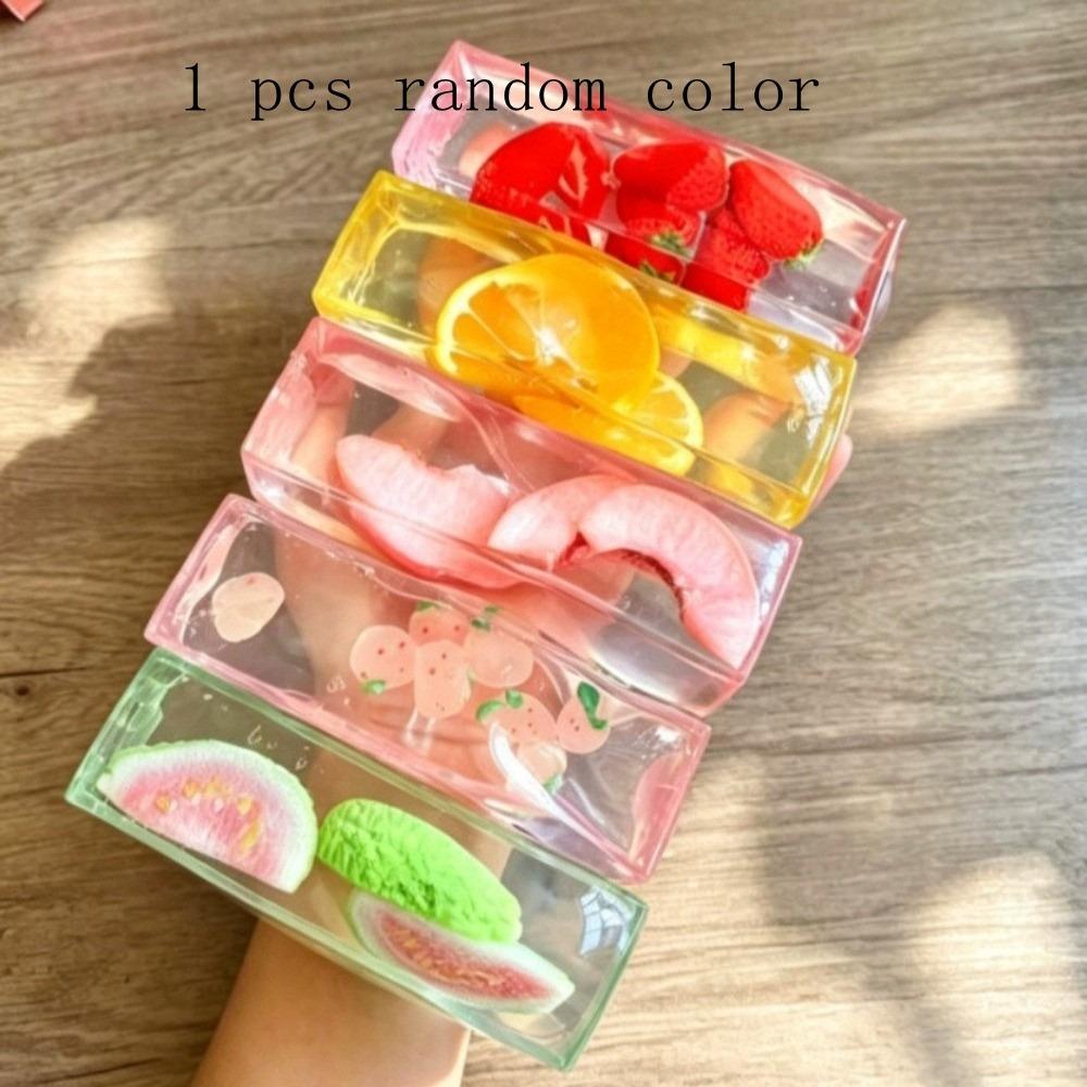 Soft Squishy Toy Slow Rebound Fruit Slush Squishy Toy Fruit Ice Cube Squishy Toy Desk Decor