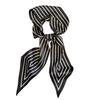 Women Neck Scarf Striped Contrast Color Satin Triangle Edge Wide Band Neck Decoration OL Style Commute Lady Hair Band Clothes Accessory
