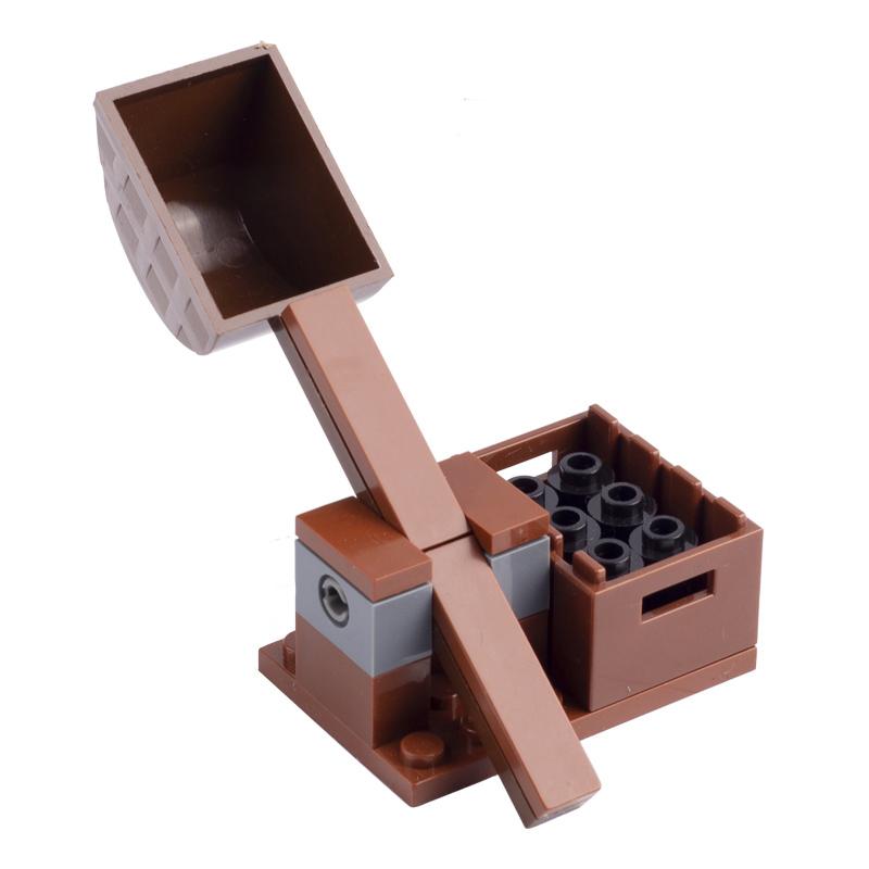 MOC Средневековые военные строительные блоки солдаты фигурки аксессуары костер палатка транспорт повозка боевой конь оружие кирпичи игрушка