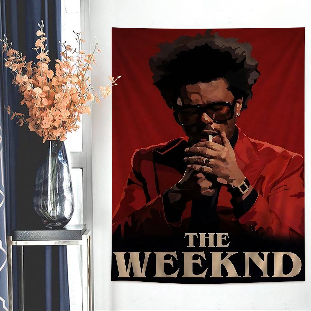 Pop Singer TThe WWeeknd Hippie Wall Hanging Tapestries Art Science Fiction Room Home Decor Kawaii Room Decor