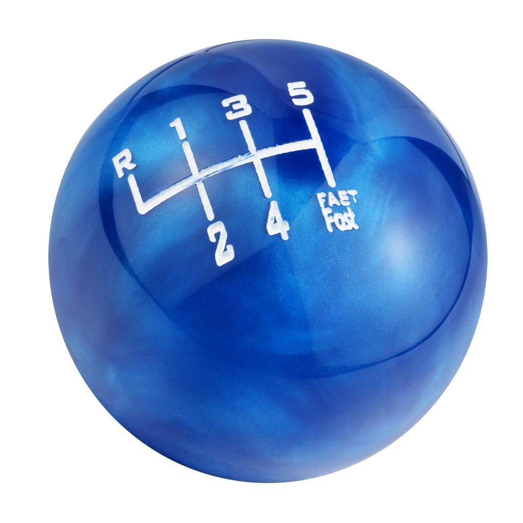 Abfer Car Shift Billiard Ball Shifter Stick with Steering Wheel Fits Most Cars and Blue 6-Speed Knob, Head, Automated/Manual Trucks,