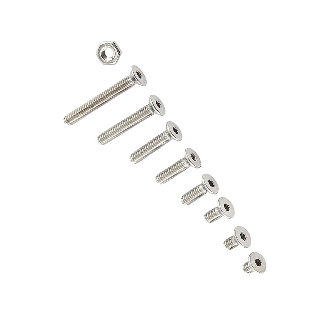 M2.5 A2 Нержавеющая сталь Болт с шестигранной головкой и шестигранными гайками Ассортиментный набор(Плоская голова)