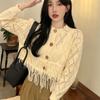 Lazy Korean Sweater Women Cardigan Hollowed Out Long Sleeve Unique Design Sense Niche Autumn Knit Sweater Cardigan Female Top