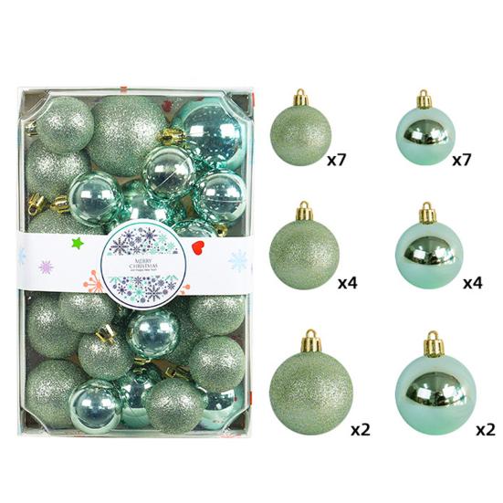 26 шт., 4/5/6 см, набор елочных шаров, яркие цвета, рождественские подвески, шары, украшения, украшение для новогодней вечеринки