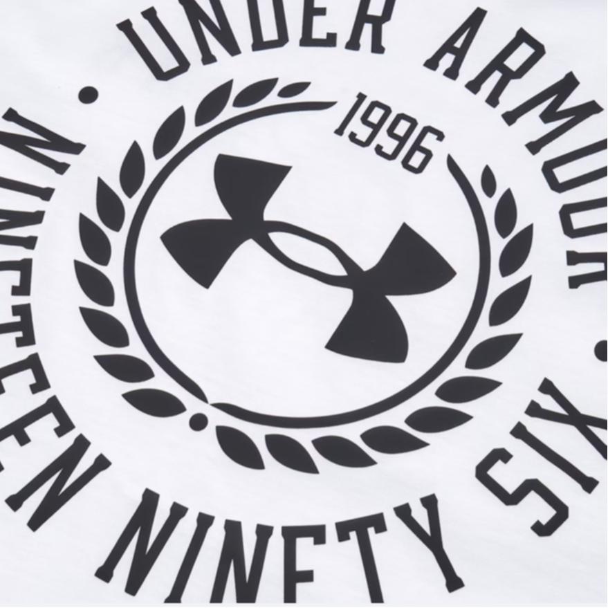 Under Armour Apachw Fashion Простая Универсальная Футболка с Коротким Рукавом Унисекс Топы Белый 6007564-100