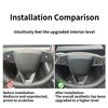 For Tesla Model Y Juniper 2025 ABS Carbon Fiber Steering Wheel Panel Button Trim Sticker Gear Lever Trim Interior Accessories