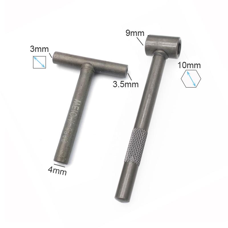 Motorcycle Engine Valve Adjustment Tool Square Hexagon Socket T Spanner Valve Screw Wrench 8mm 9mm 10mm Feeler Gauge 0.02 To 1mm