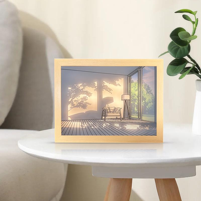 USB прикроватный светильник, светодиодное освещение, живопись, художественная лампа, домашний декор, солнечный свет, ночник, креативный подарок на день рождения, Рождественский подарок