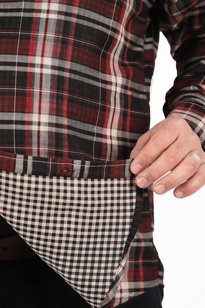 Men's Plus Size Plus Size Shirt Plus Size Men's Plaid Shirt Black