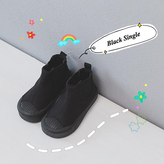Children High-top Canvas Shoes Baby with Cotton Warm Soft Bottom Cute Biscuit Shoes Spring & Autumn Boys Girls School Canvas
