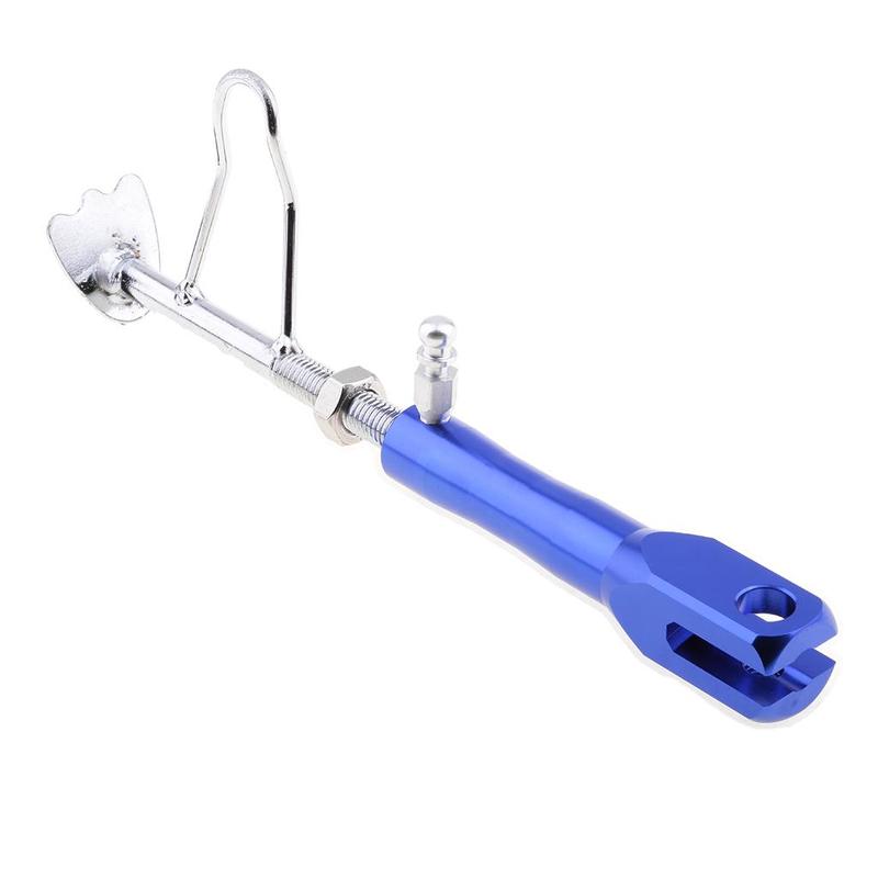 Motorcycle Motorbike Adjustable Kickstand Kick Stand Blue CNC Aluminium