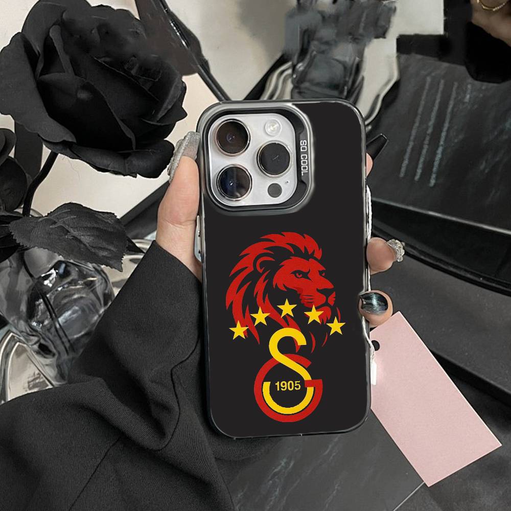 Чехол для телефона G-Galatasaray 1905 для iPhone17, 16,15,14,13,12 Pro Max Черный Конфетный Матовый Ударопрочный Чехол