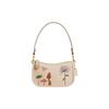 New X OBSERVED Cow Leather Shoulder Bag, Pochette, Handbag, Shoulder Bag Women's Ivory White CK419-B4RHR