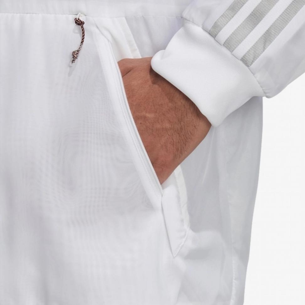 adidas Повседневная куртка с воротником-стойкой и логотипом бренда «Гимн Бельгии» Евро-2020, верхняя одежда унисекс, белая FT2858