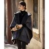 Women's Relaxed Fit Hooded Wool Blend Cape Coat