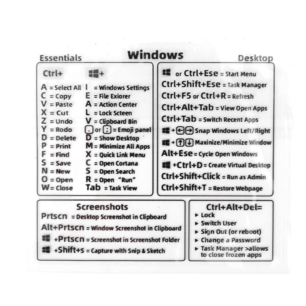 Компьютерная ссылка, наклейка с ярлыками на клавиатуру, клейкая для Windows, ПК, ноутбука, рабочего стола, ярлык для Lightroom, ярлык для Macbook
