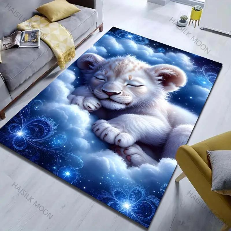 1PC In The Novel Sleeping In The Clouds Print Carpet for Bedroom Living Room Bedside Sofa Floor Mat Modern Home Decor Area Rug