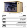 1:Деревянная модель гаража масштаба 32 с подсветкой и акриловым пылезащитным чехлом