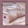 Women's French Triangle Cup Wire-Free Bra Set: Thin Lift & Shape, Beautiful Back Design.