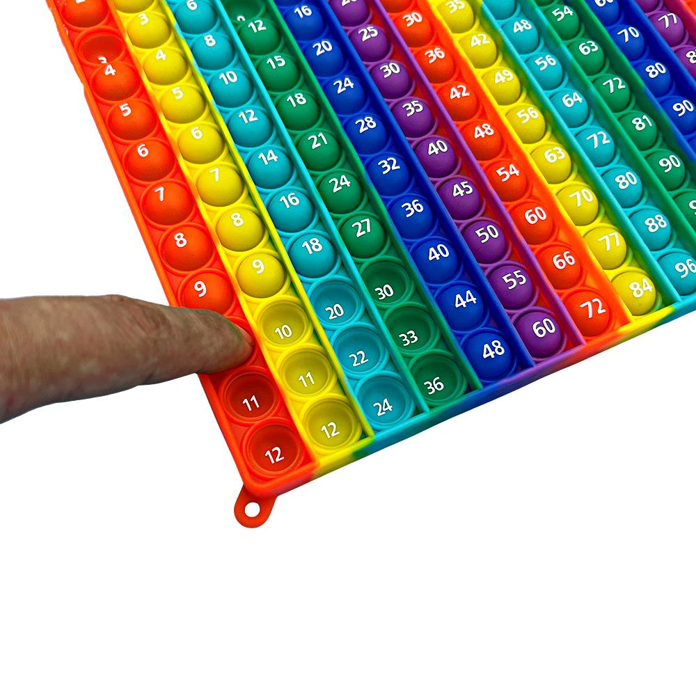 12x12 Умножение 12 + 12 Сложение Quick Push Непоседа Математические игры Поп-игрушки Силиконовые Радужные математические обучающие развивающие игрушки для детей