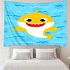 B-Baby Shark Tapestry for Bedroom Aesthetic Classroom Tapestries Wall Hanging for Living Room Dorm Office,Ideal Creative Gift