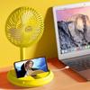 Новый электрический вентилятор, выдвижной складной маленький вентилятор с зарядкой через USB, портативный мини-настольный домашний уличный бесшумный складной электрический вентилятор