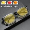 New Retro Anti-Blue Light Night Vision Glasses Watching Phone Playing Computer Gaming Eyewear Unisex Orange and Red Lenses
