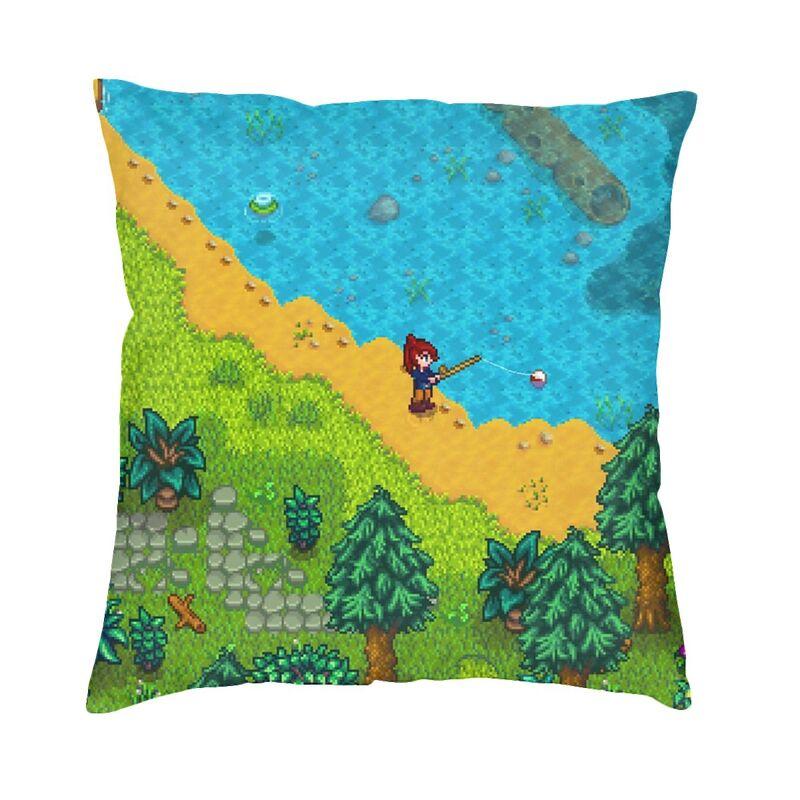 Подушка-чехол Stardew Valley Карта Двусторонняя 3D-печать Видеоигры Декоративная подушка для дивана Крутой чехол для подушки Домашний декор
