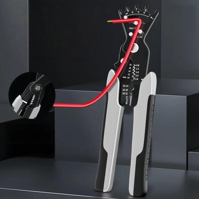 Профессиональный многофункциональный инструмент 5-в-1 для зачистки и обжима проводов для электриков – Режет, зачищает, обжимает и сгибает провода – Сверхпрочные плоскогубцы