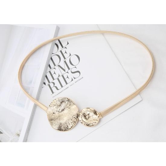 Metal Spring Belt Women'S Dress Shirt Sweater Elastic Elastic Waist Chain Waist Seal