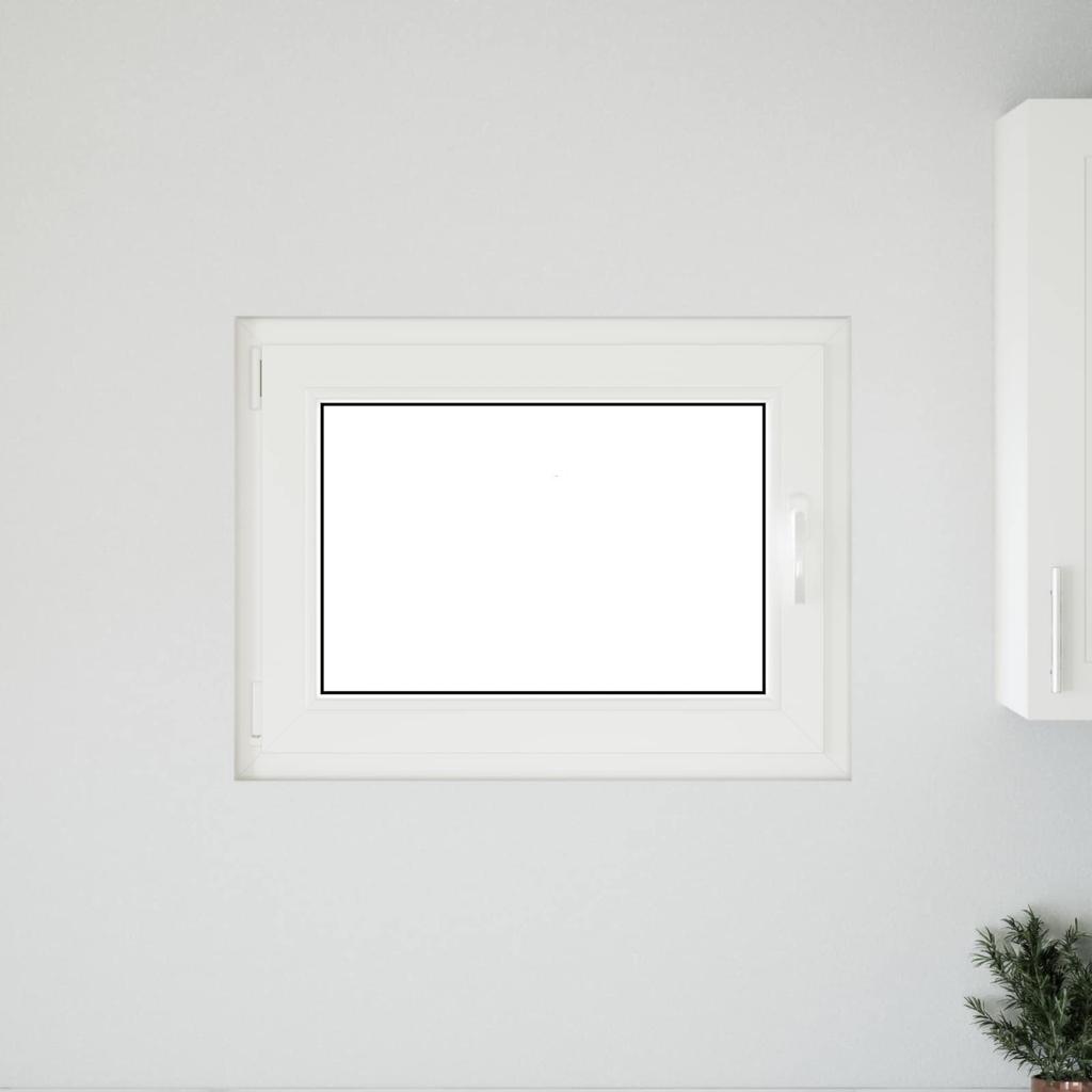Basement Window RISOR 80 x 50 cm PVC and Glass White