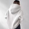 Women's Solid Color Casual Sports Loose Long-sleeved Hooded Sweatshirt