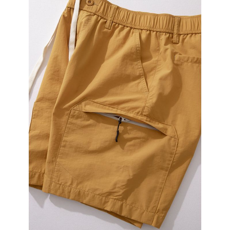 Parka Shorts Men's Summer Thin Quick-Drying Outdoor Leisure All-Match Middle Pants Fashion Brand Trend Straight-leg Loose Fifth Pants