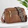 Wide Shoulder Strap Embroidered Small Square Bag Bohemian Ethnic Style Shoulder Bag Casual Versatile Crossbody Women's Bag