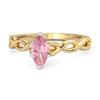 Pink CZ Marquise Women Wedding Ring - 925 Sterling Silver Gold Vermeil