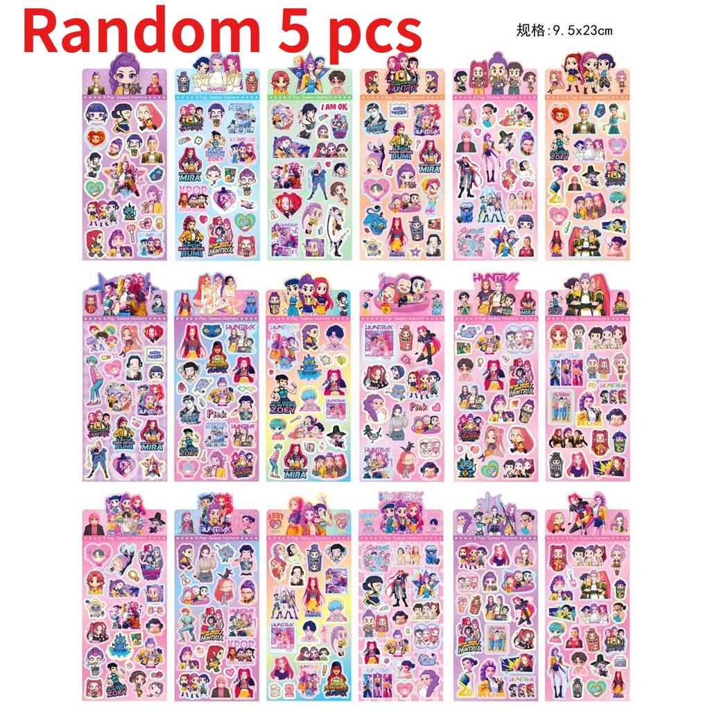 20pcs K-Pop Demon Hunters Laser Stickers Anime &Cartoon Style,Cute & Creative Stickers for School Supplies and Home Decoration