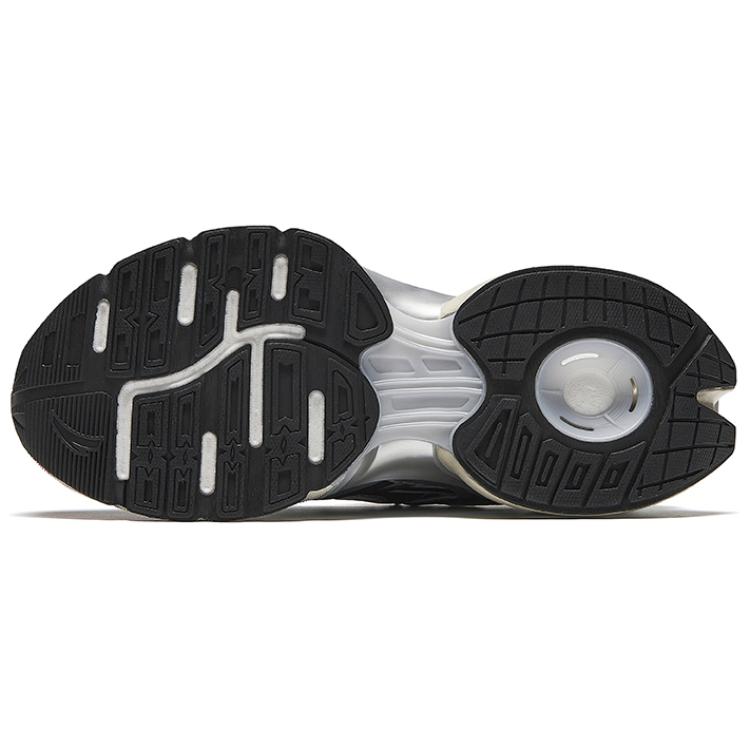 Anta Xinyun Retro Толстая подошва Динамическая цветовая гамма Нескользящая прочная повседневная обувь с низким верхом Женские кроссовки Белый Серебристый Черный 122438877R-1