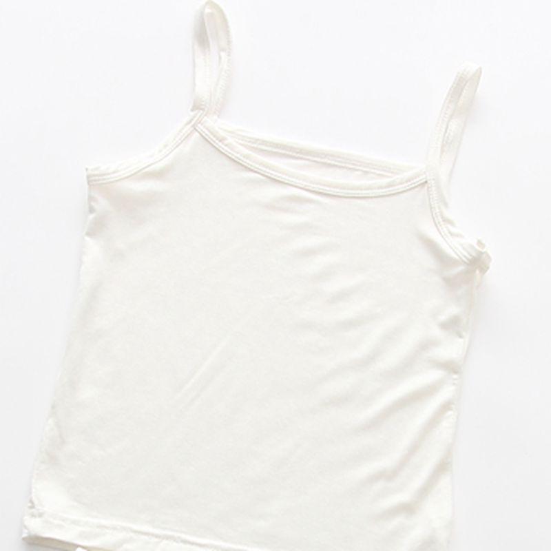 Modal Girls' Summer Sling Vest - Versatile White Baby & Infant Undershirt for Children