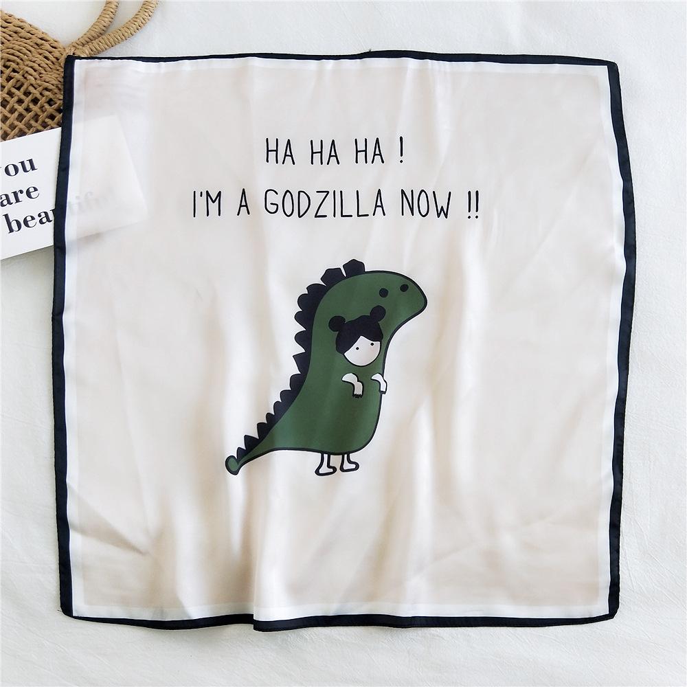 53CM Silk Scarf Small Square Scarf Versatile For Women Spring And Autumn Thin Design Fashionable And Stylish Decorative Scarf Professional Flight