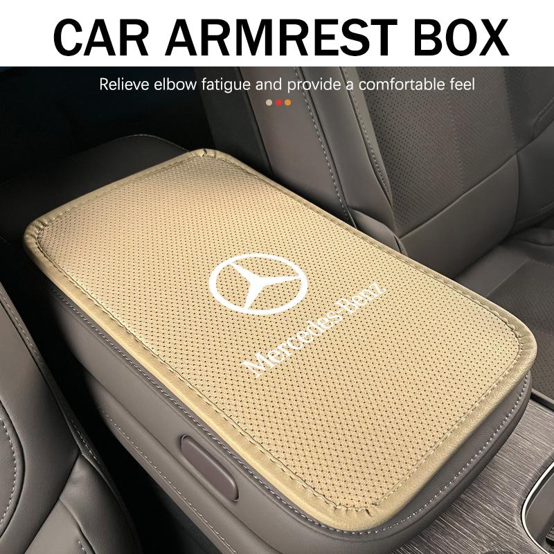 Car Armrest Box Pad Center Console Protector Heightening Mat For Mercedes Benz AMG A C E S G Class W201 W210 W108 W204 W205 W203 QC1