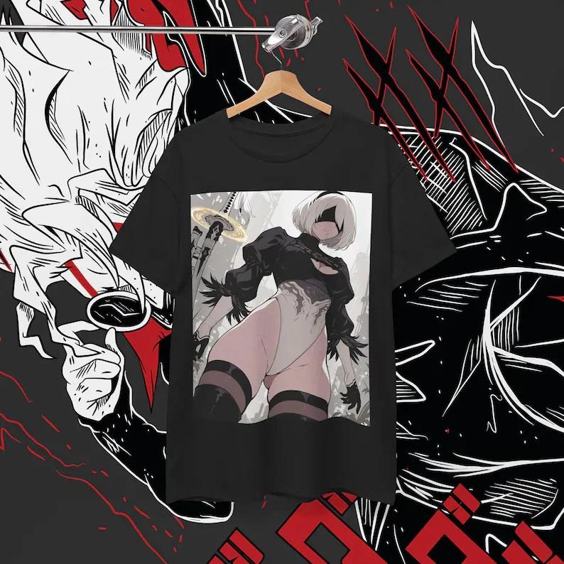 2b Nier Ваифу Аниме Футболка Унисексга Рубашка 7