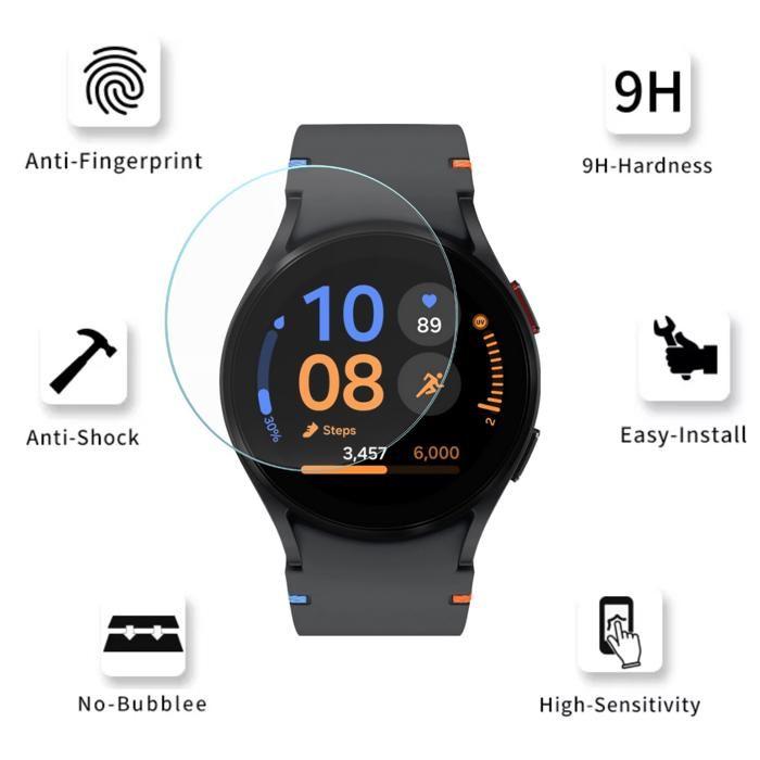Verre Trempé pour Samsung Galaxy Watch FE 40mm [Lot de 2] Film Protection Ecran Montre Anti Rayure Phonillico®