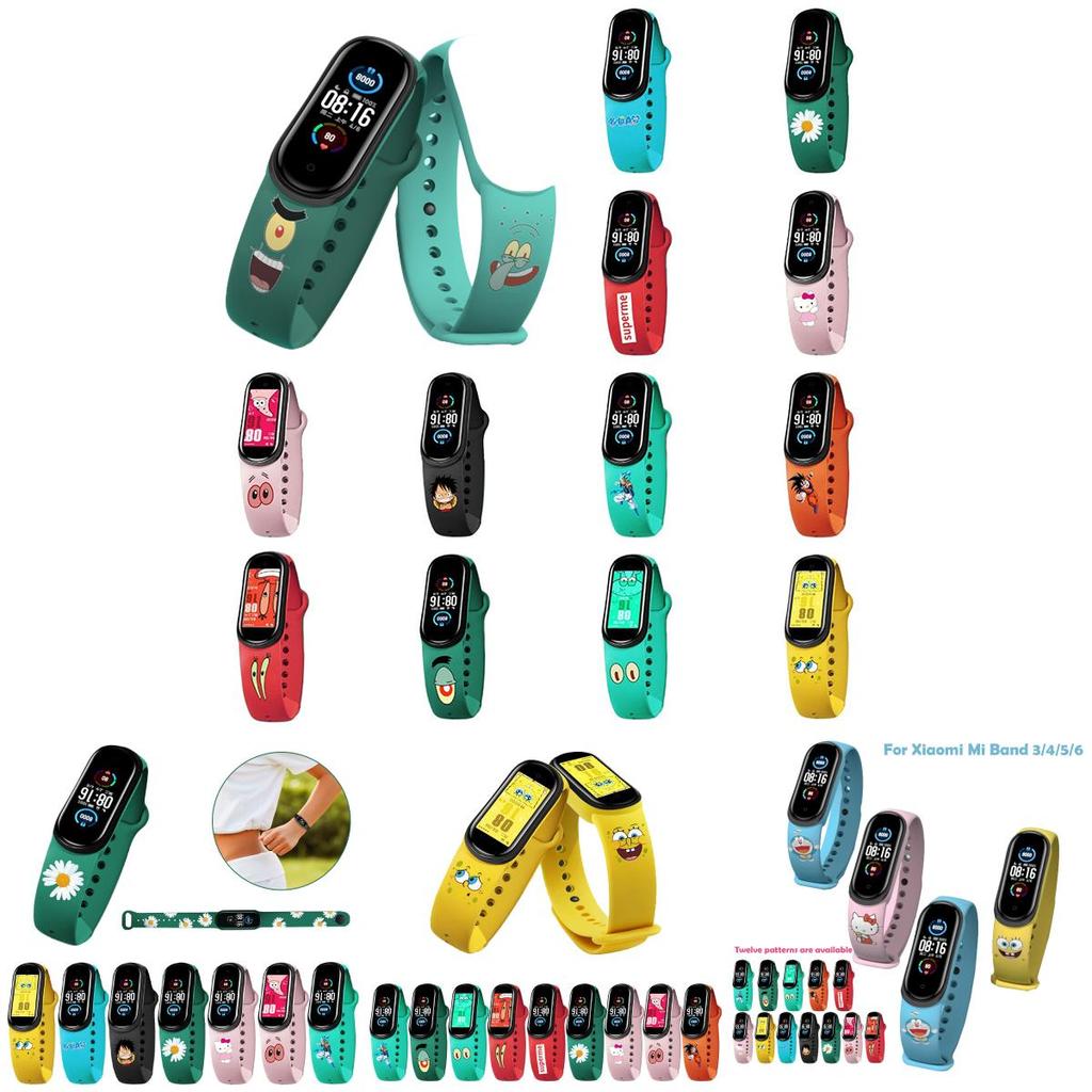 Силиконовый ремешок для Xiaomi Mi Band 3/4/5/6 Регулируемый и удобный браслет для спорта